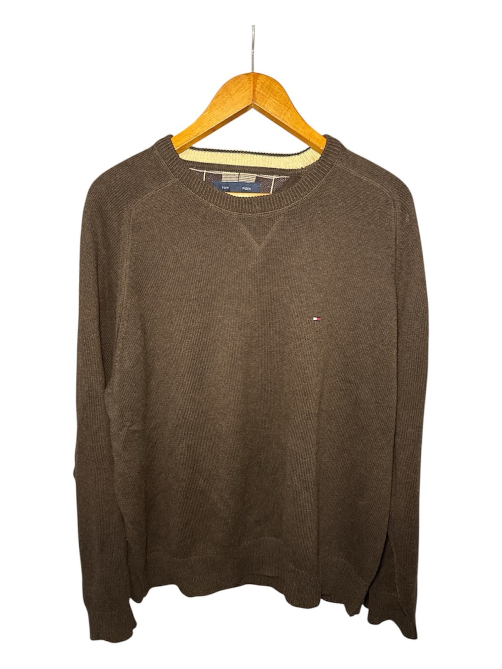 Tommy Hilfiger Men's Olive-Brown Crewneck Sweater XXL